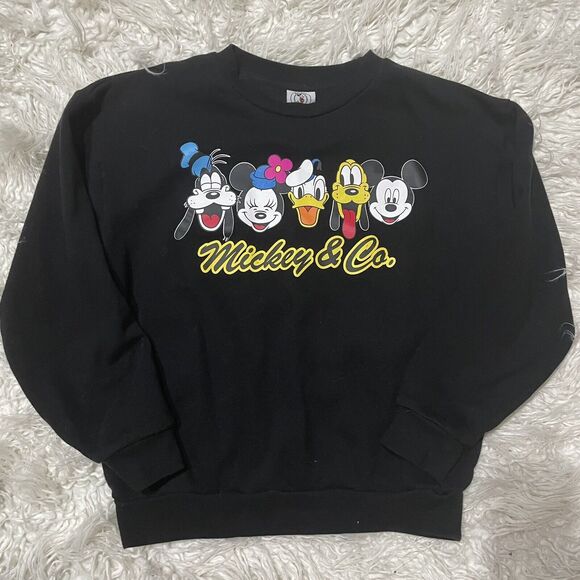 Mickey And Co Sweatshirt  Disney Parks Fab 5 Retro Size Medium - Picture 1 of 3